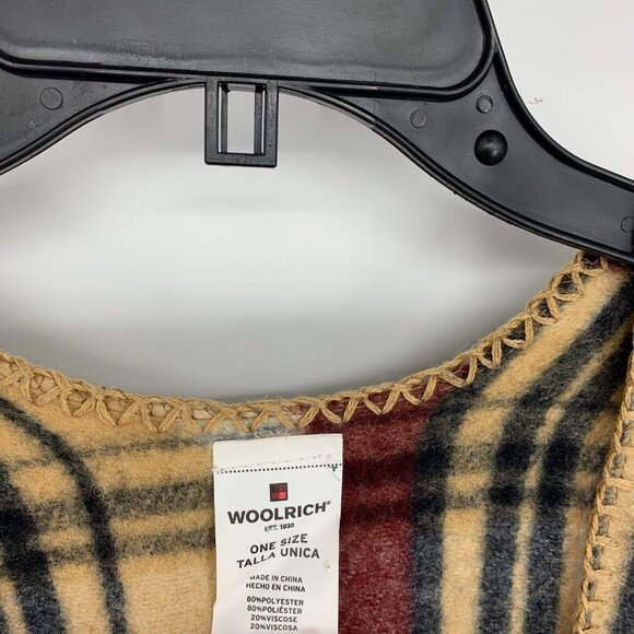 Woolrich Blanket Wrap Shawl Plaid Open Front Poncho - Picture 4 of 9